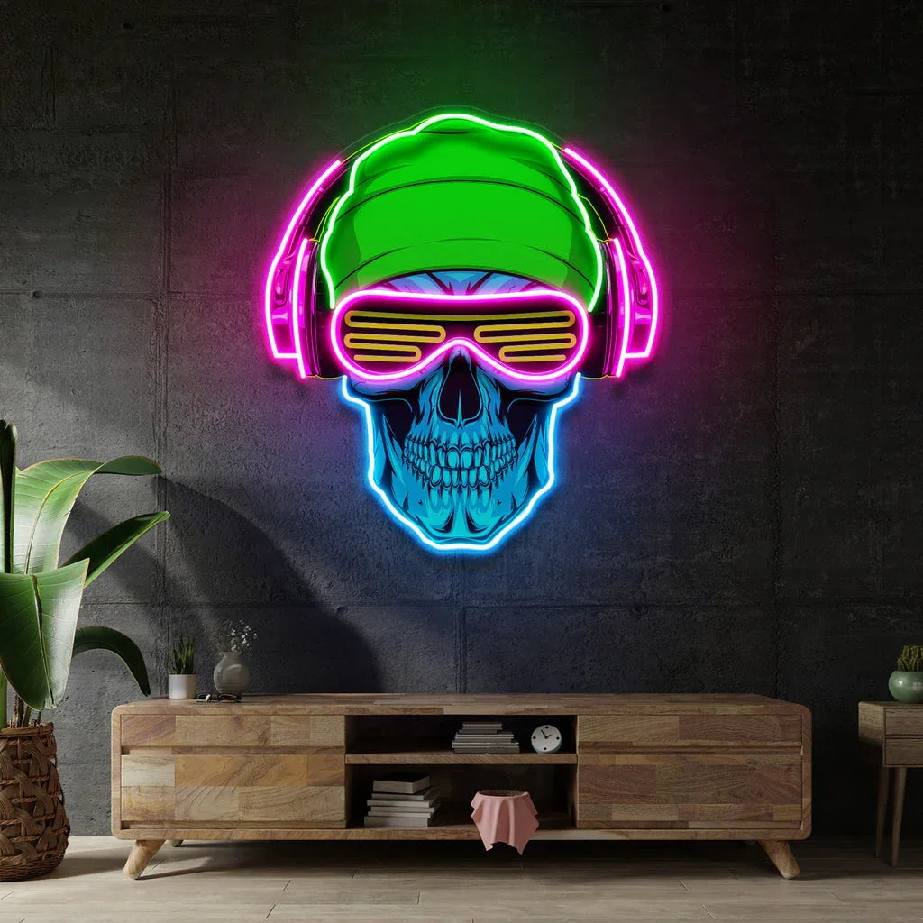 

Personalized Skull LED Neon Sign Birthday Gifts for Kids Bedroom Night Lamp Living Room Game Room Shop Restaurant Bar Neon