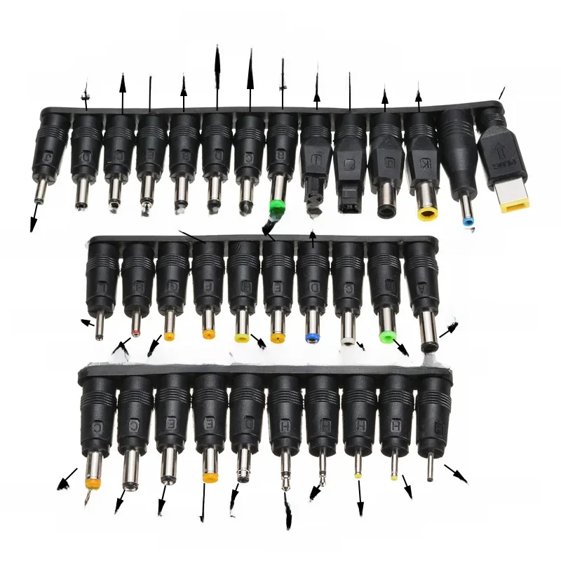 34 SZTUK 8 SZTUK Uniwersalne zasilacze DC AC 5,5 mm x 2,1 mm Zestawy końcówek złączy do laptopów Lenovo Thinkpad Zestawy wtyczek zasilaczy — zdjęcie 2