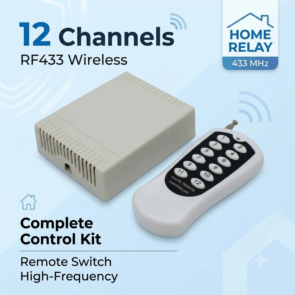 Home Automation Ideas - 12-канальный беспроводной модуль дистанционного управления RF433,