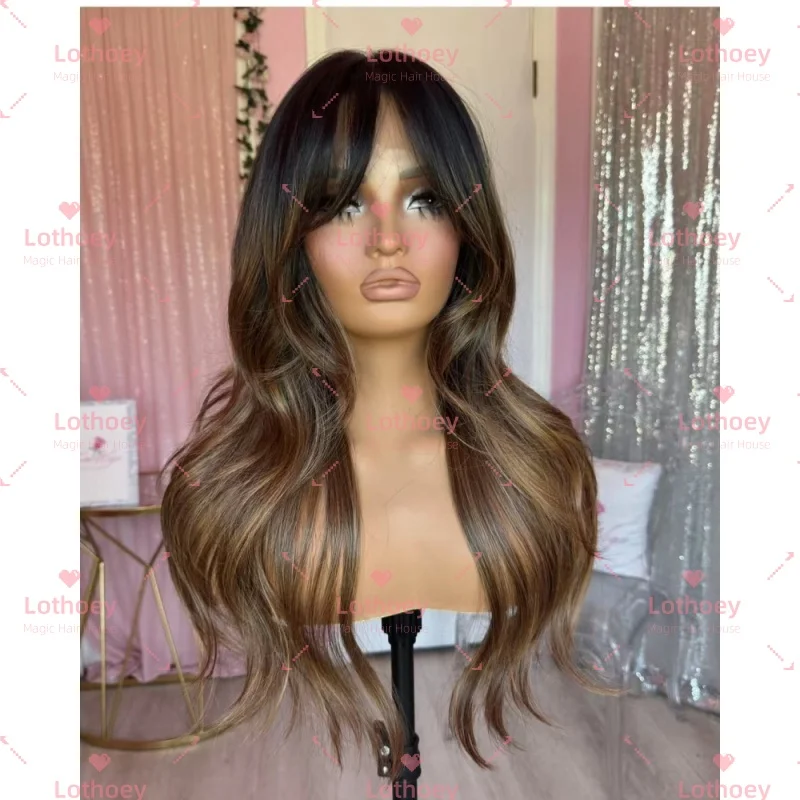 باروكة شعر بشري مموج بني، باروكة شعر بشري، باروكة أمامية من الدانتيل، شعر مستعار بقاعدة حريرية، شعر مستعار طبيعي، مريح ومسامي للنساء، يوميًا