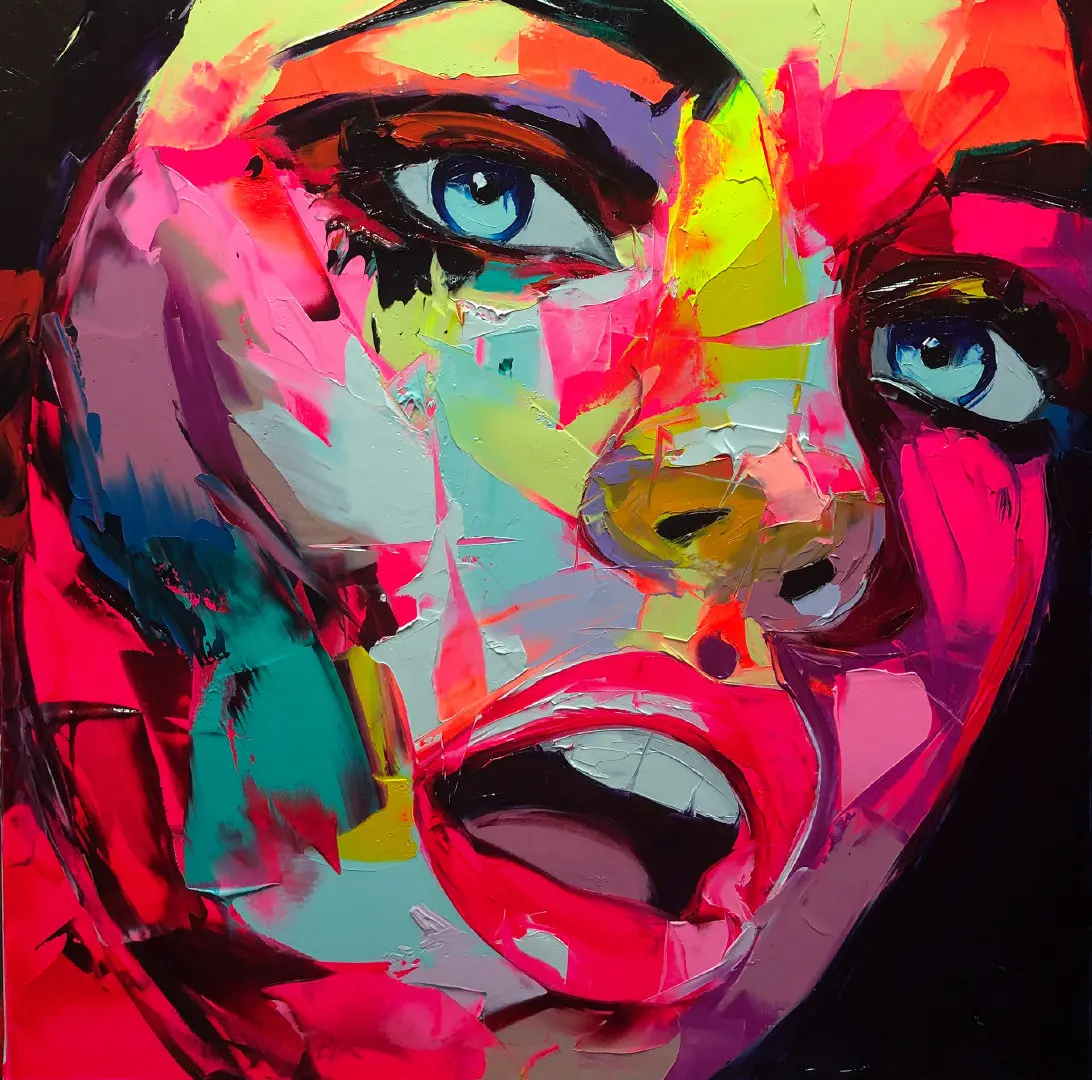 

Nielly Francoise палитра ножей портрет лица масляная живопись на холсте домашнее настенное Искусство Декор настенные картины
