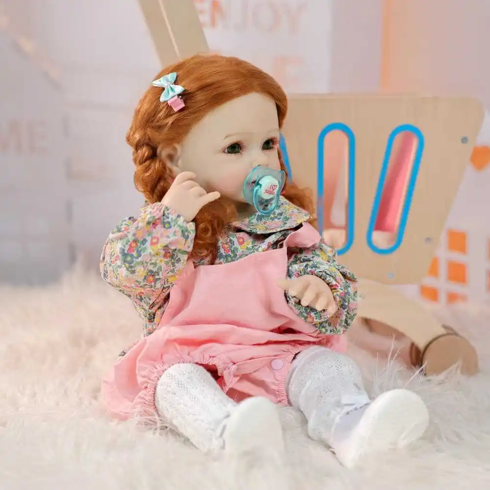 クローバレイ 22インチ クラシック リアルなリボーンドール 超キュート ソフトビニールドール 高品質おもちゃ ままごと人形 子供 クリスマスプレゼント