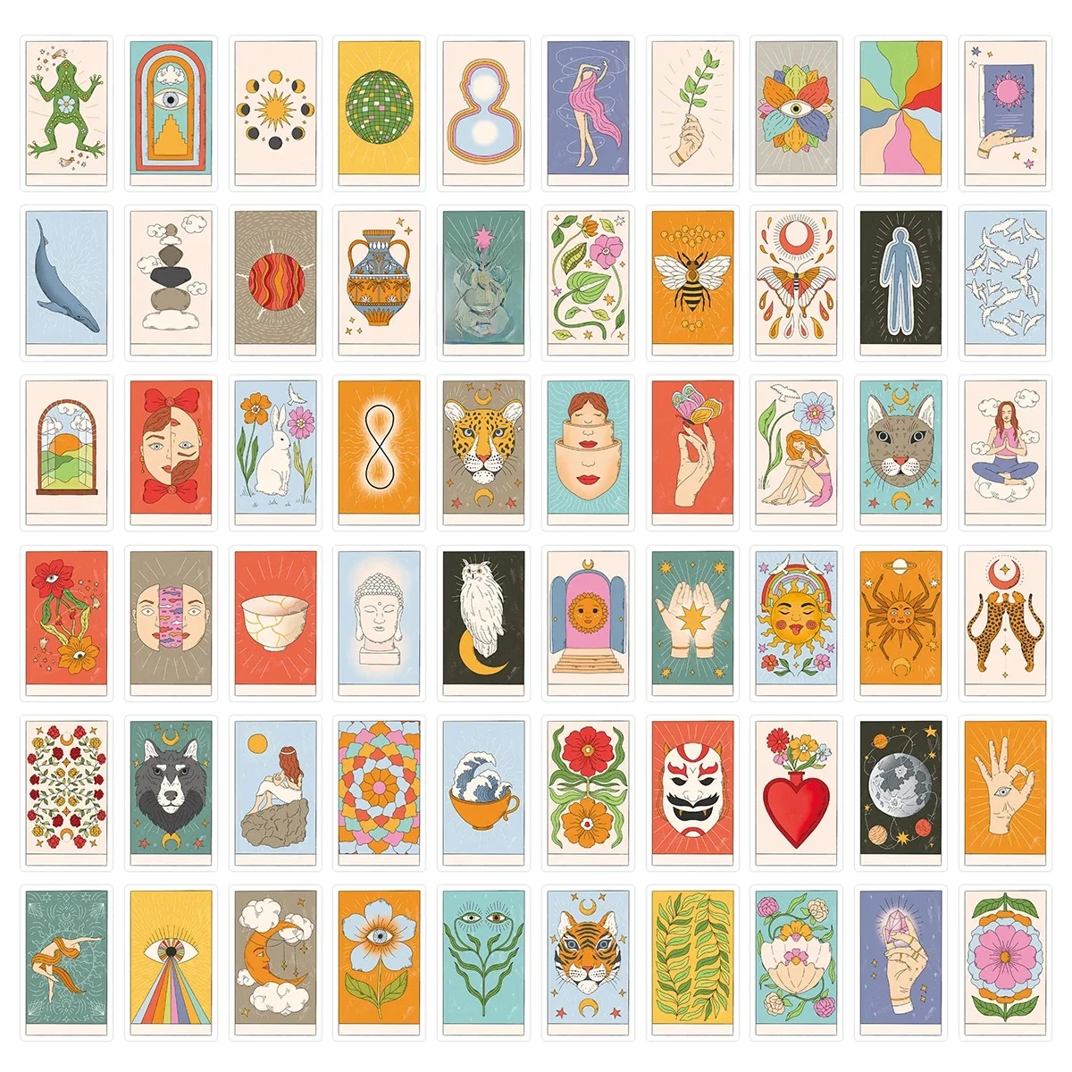 Cartes de Tarot de Divination à motif irrégulier, 60 pièces, jeu de société, fête de vacances, jeu interactif, fournitures cadeaux pour fête d'anniversaire