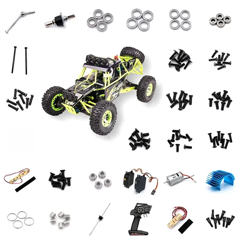 12428 Originalteile 0090-0129 Wltoys 12427 12423 RC Auto Ersatzteil Lager/Schraube/Differential/Servo/Mutter/Motor/USB-Ladegerät/Licht