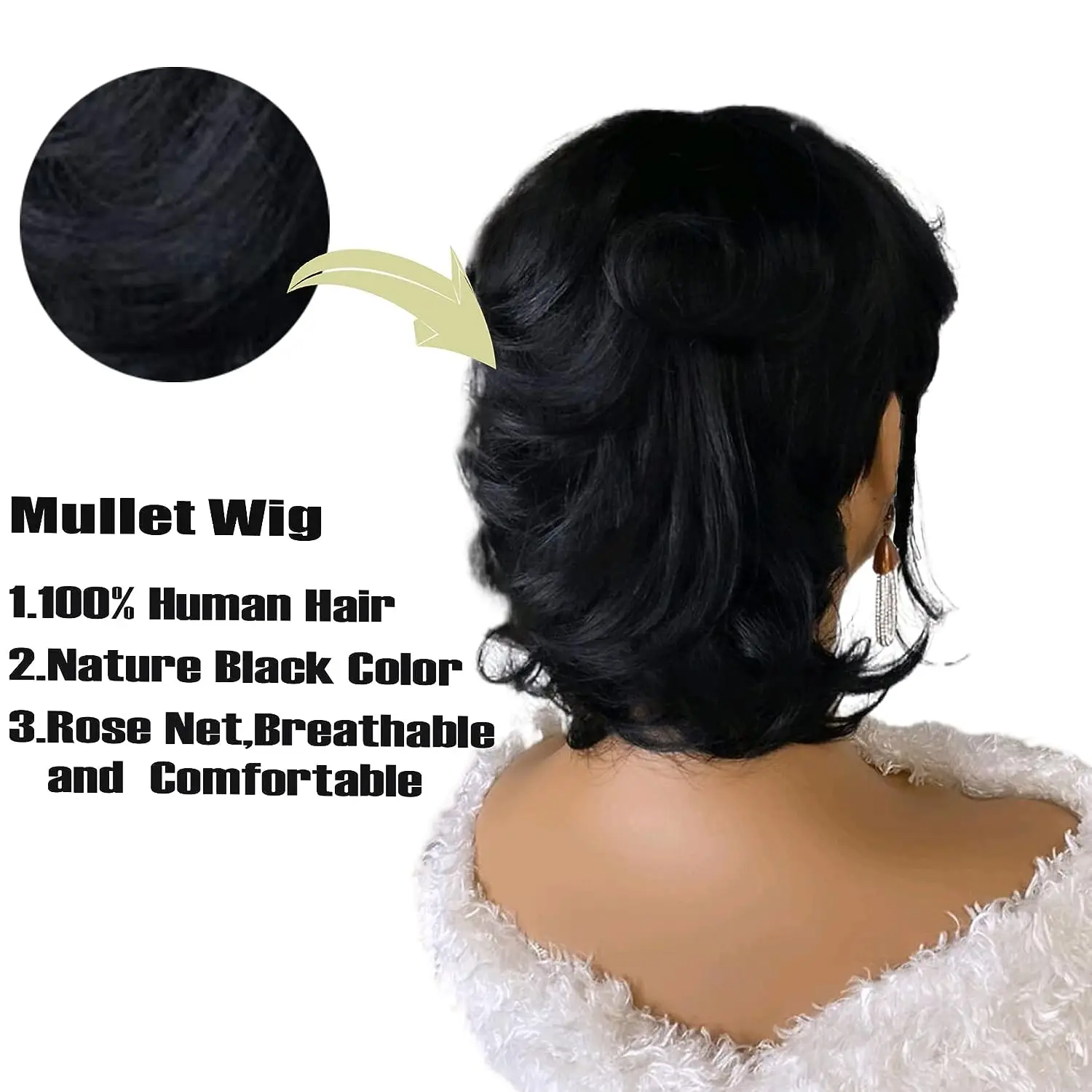 Short Pixie Wigs for Black Women Short Black Curly Pixie Wigs Synthetic Hair Wigs for Black Women Natural Wavy Black Pixie Cut W