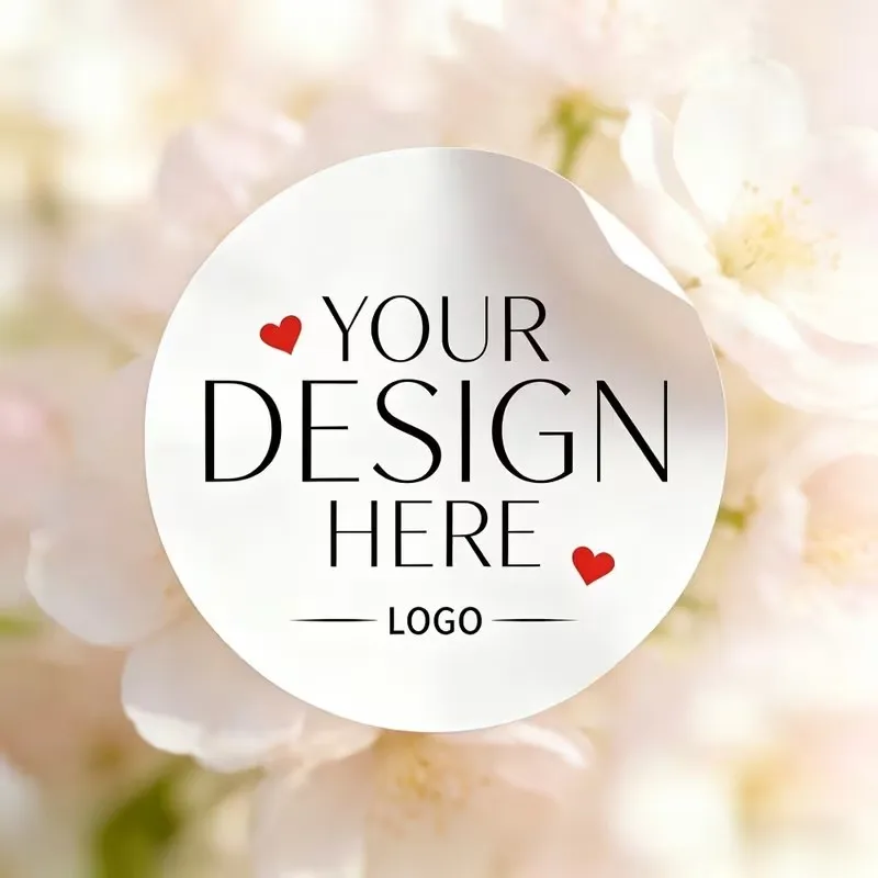 Custom Logo Stickers And Personalized Round Labels for Business And Daily Items, Design Photo Labels for Cups, Branding Material