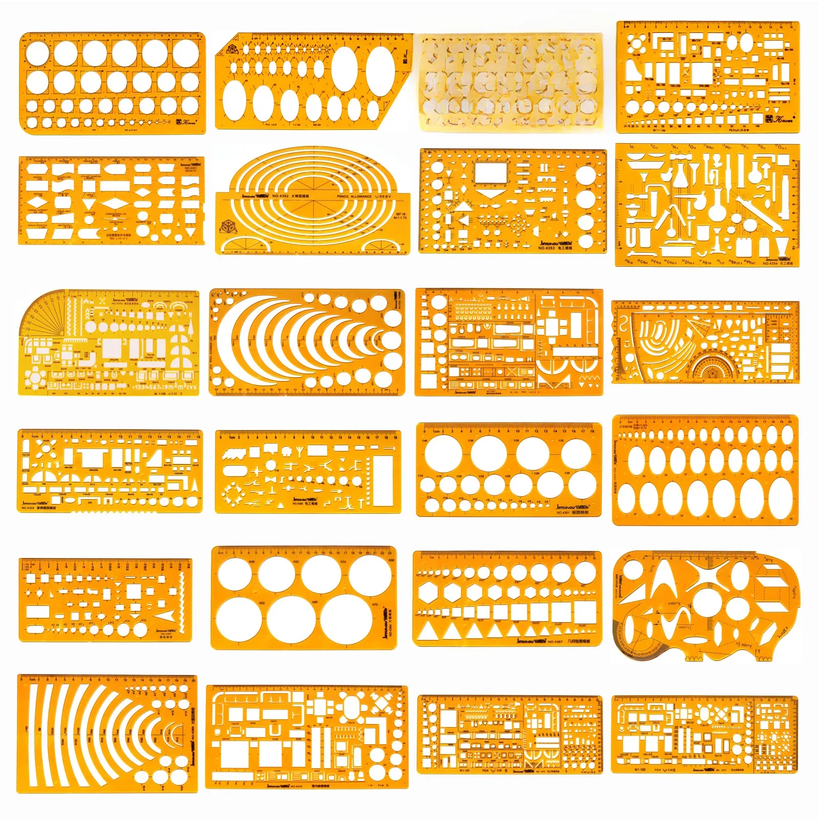 Règle ovale circulaire durable K résine dessin conception meubles architecte modèle règle de dessin modèle règle de mesure
