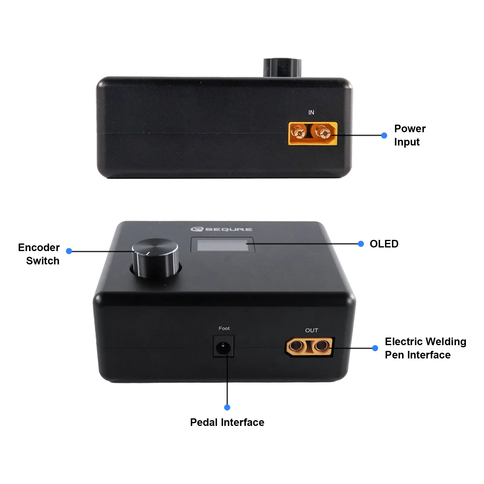 Imagem -03 - Sequre-mini Soldador Ponto Inteligente Oled Manual de Comutação de Potência de Lítio 18650 Bateria Faça Você Mesmo Máquina de Solda Sq-sw1