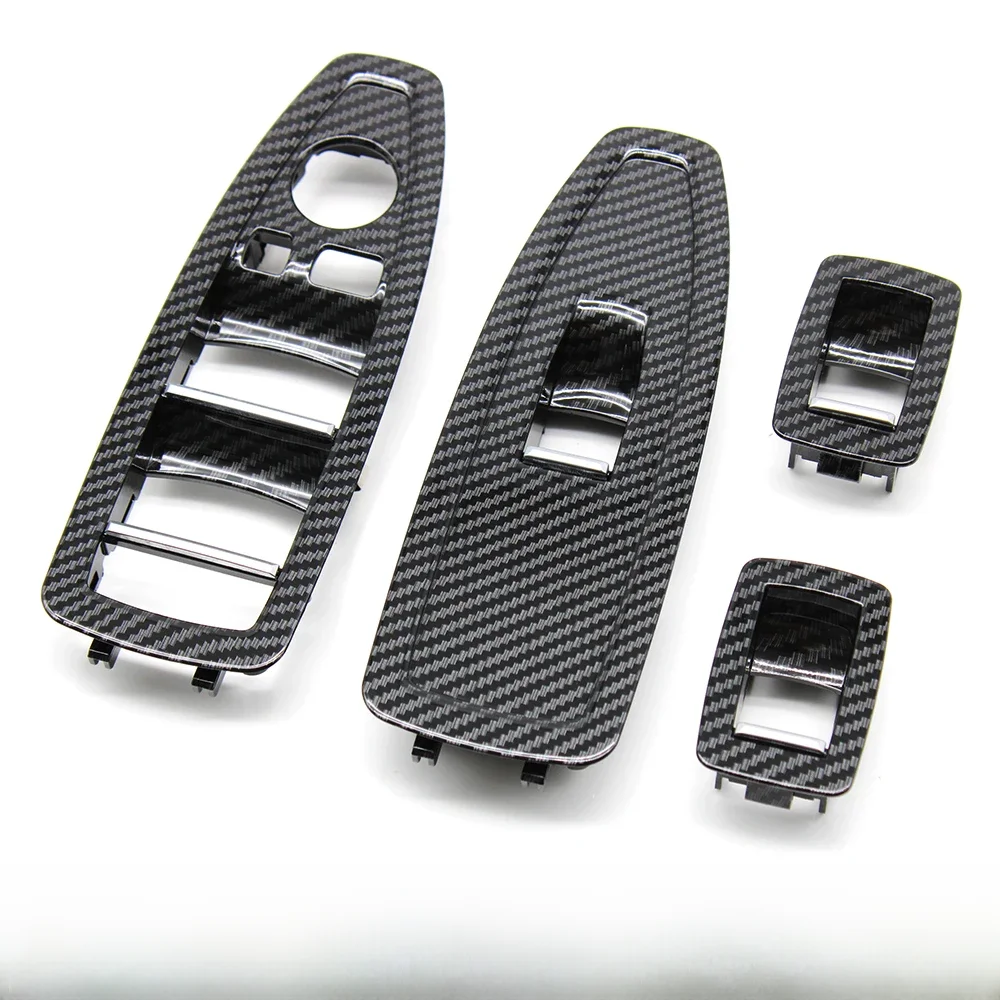Wewnętrzny panel przełącznika regulatora szyby z włókna węglowego do BMW serii 1 3 4 F20 F30 F31 F34 F35 F36 — 2