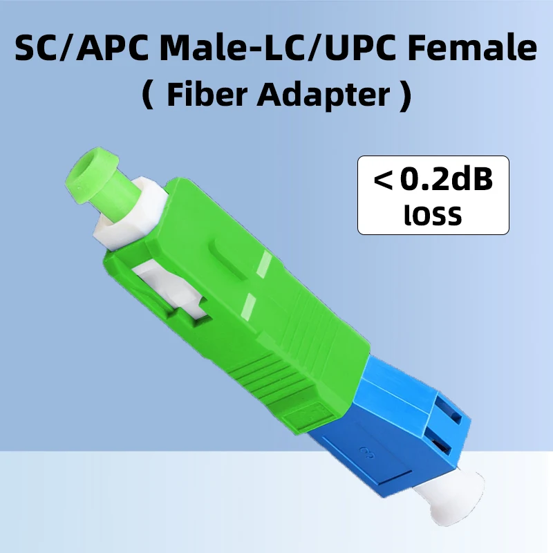 SC/APC Male-LC/UPC Female Fiber Adapter Hybrid Converter  Optical Power Meter Visual Fault Locator Connector 9/125 1310 1550nm