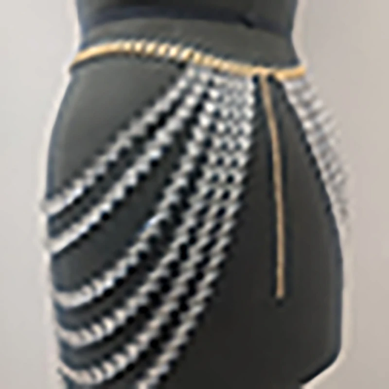 Winter Girlish Trendy Waist Chain Pink Stylish Body Jewelry Women\'s Fashionable Multilayered Accessories