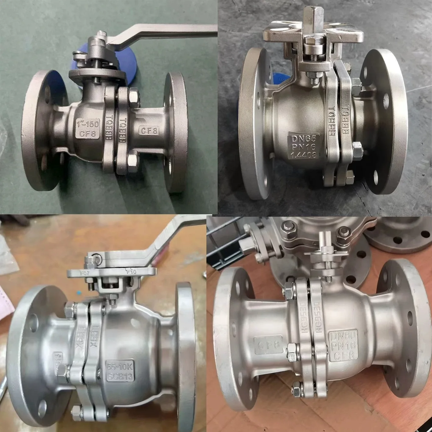 صمام كروي شفة قياسي أمريكي 150LB/300LB صمام كروي ذو نعل عالي مع مقبض SS304