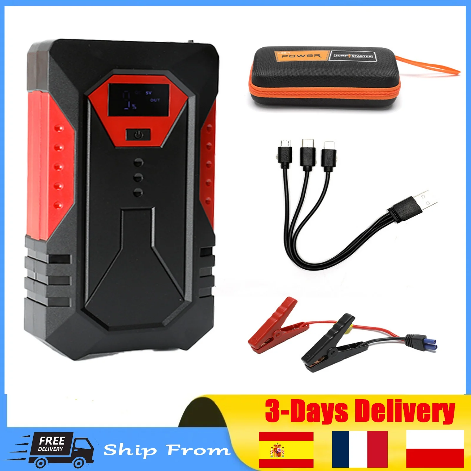 New 1200A Car Jump Starter 18000mAh Power Bank Petrol Diesel Car Battery Charger Starting For Auto Battery Booster to Start Car