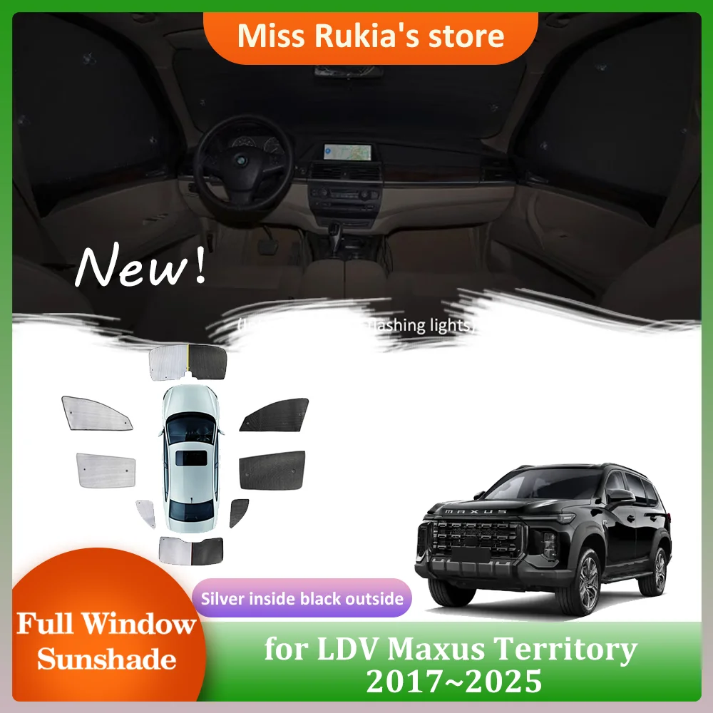 

Car Sunshades for LDV Maxus Territory 2017~2025 2018 Side Roof Windows Sun Visor Windshield Curtain Sunroof Cover Accessories
