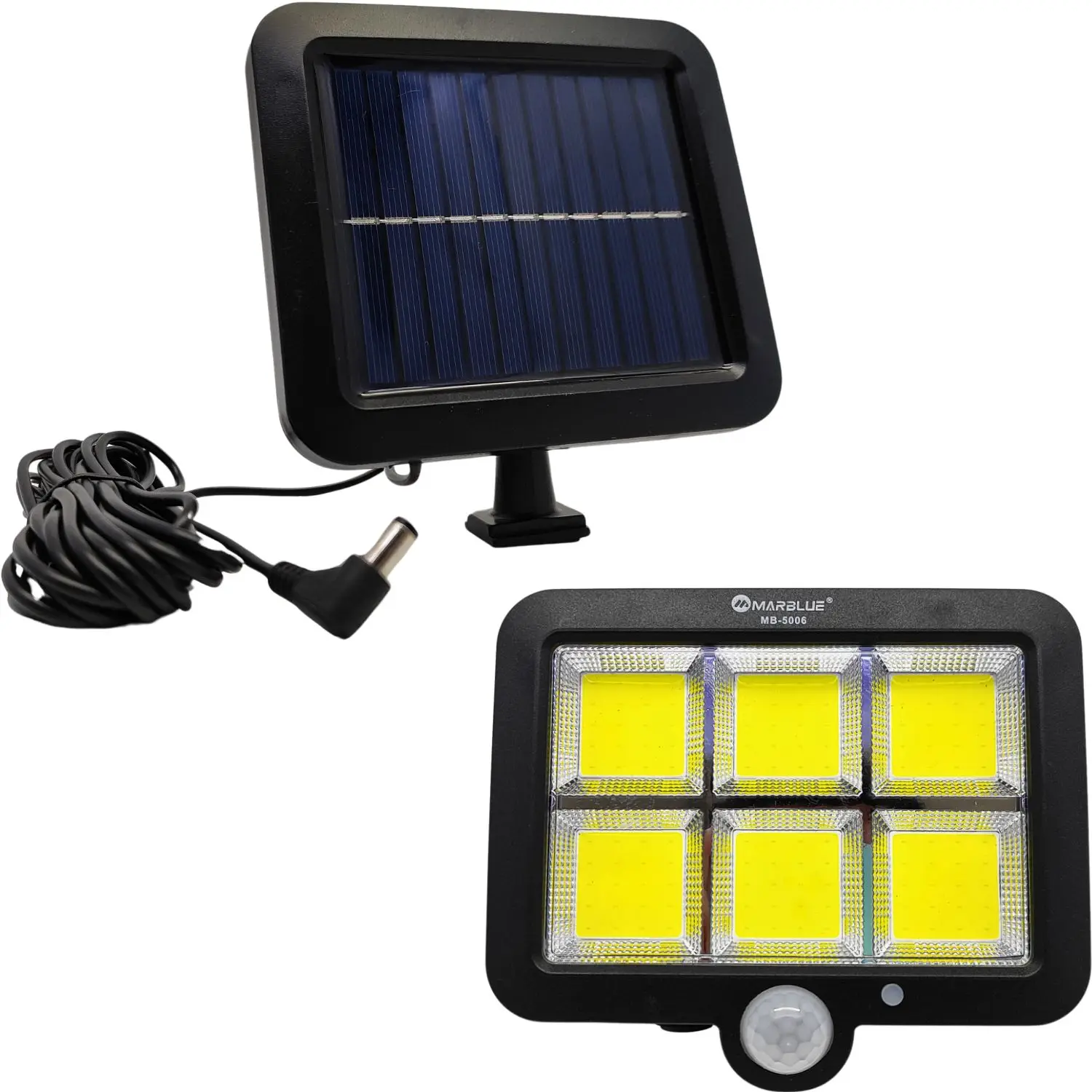 Luminária refletor Solar Parede 120 Leds com Sensor Presença
