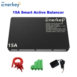 Enerkey 15A Smart Active Balancer 2S~24S Lifepo4 / Lipo/ LTO Battery  Energy equalization  connectivity APP