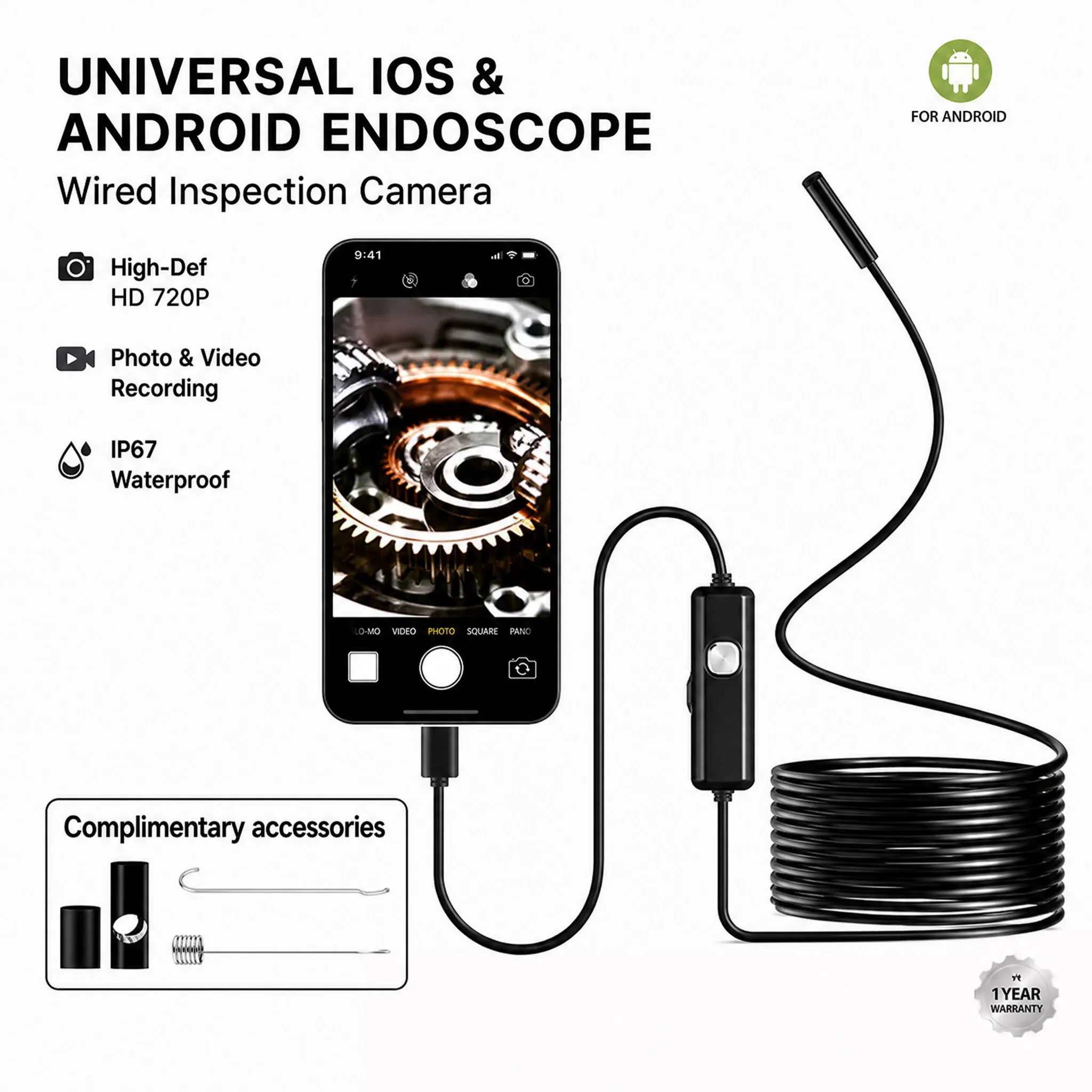 camera-endoscopica-720p-hd-8mm-com-conector-usb-tipo-c-boroscopio-tipo-cobra-a-prova-d'agua-ip67-para-inspecao-compativel-com-android-otg-pc-e-veiculos-ideal-para-inspecao-de-esgotos