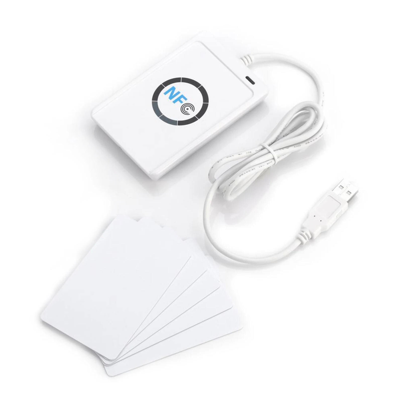 Lecteur NFC RFID ACR122U, lecteur de carte IC sans contact, graveur de carte intelligente, lecteur de carte-clé avec câble