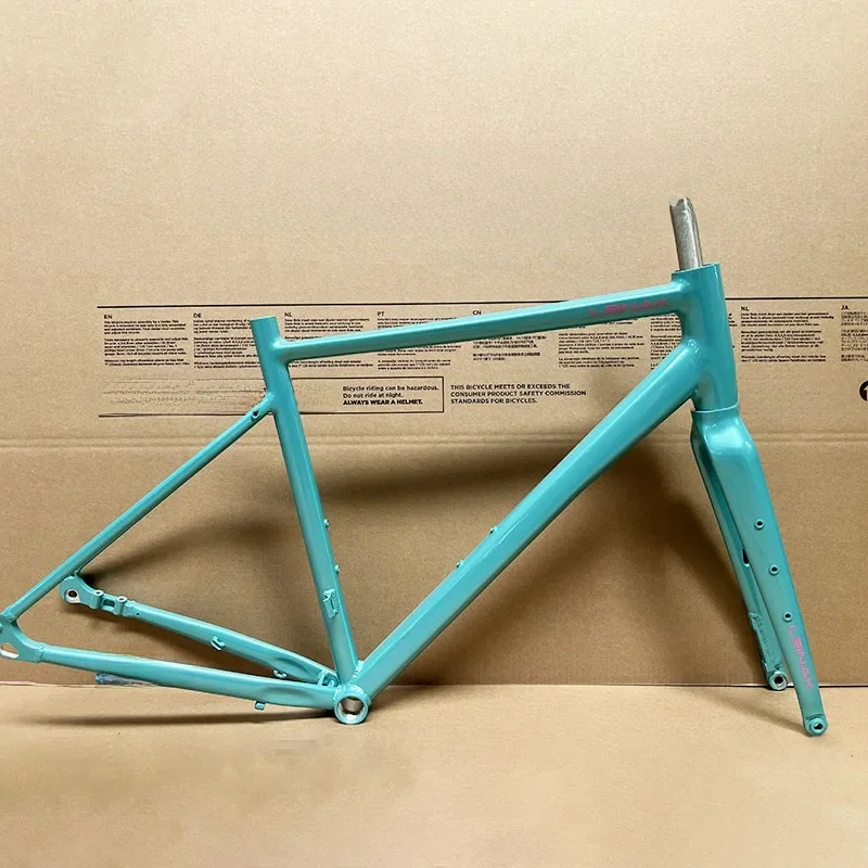 AliExpress NONE Gravel Bicycle Frame Road Bike Aluminium Alloy Frame with Fork,Integrated forming Thru Axle Disc Brake Frameset