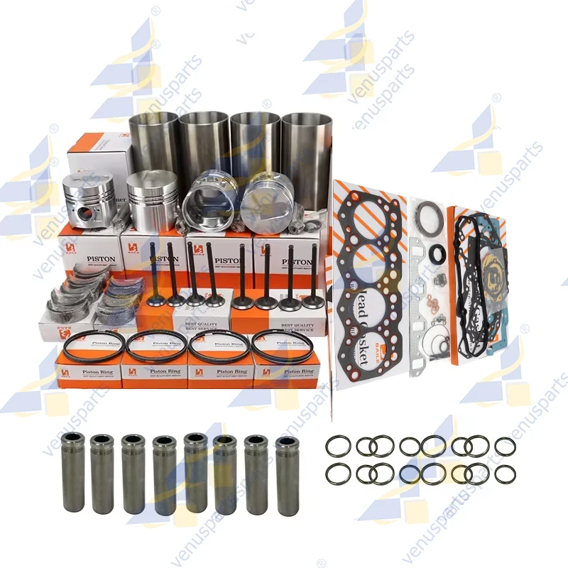 

S4E Overhaul Rebuild Kit For Mitsubishi Piston Ring Cylinder Liner Main Bearing Full Gasket Set 34417-04101 3441704101 Pin 28mm