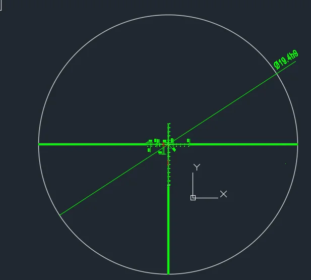 Optical Reticle Diameter 19.49