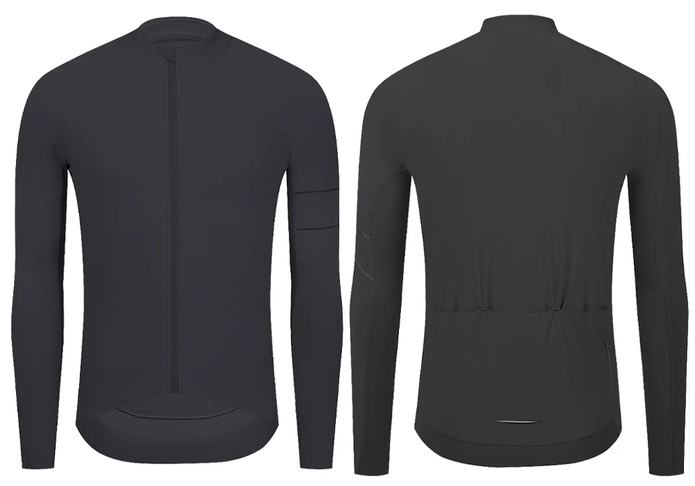 YKYWBIKE Radtrikot 10-20 ° C Herbst Langarm Rennrad Kleidung Thermo Fleece Wärme MTB Fahrrad Jersey – Detail 27