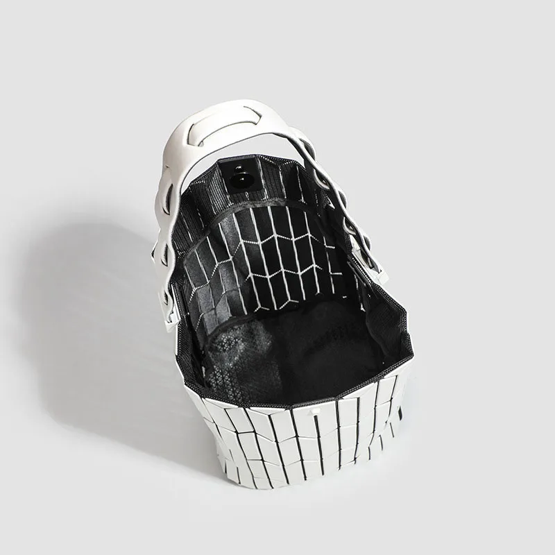 Bolsa balde feminina com padrão geométrico, bolsa de ombro versátil para deslocamento, compras, saída, bolsa de uso diário, parte noturna