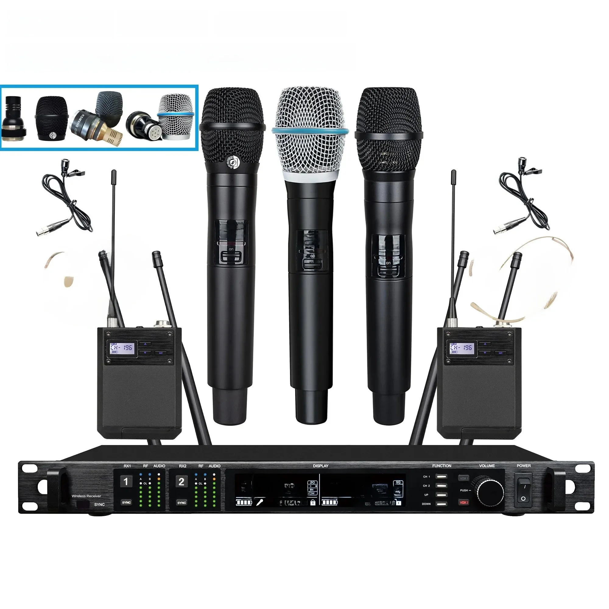 Leicozic Condensormicrofoon KSM11 500/600/900Mhz Professionele Microfoon Draadloze Microfoon 2 Kanaals Microfono Podium Audio - afbeelding 2