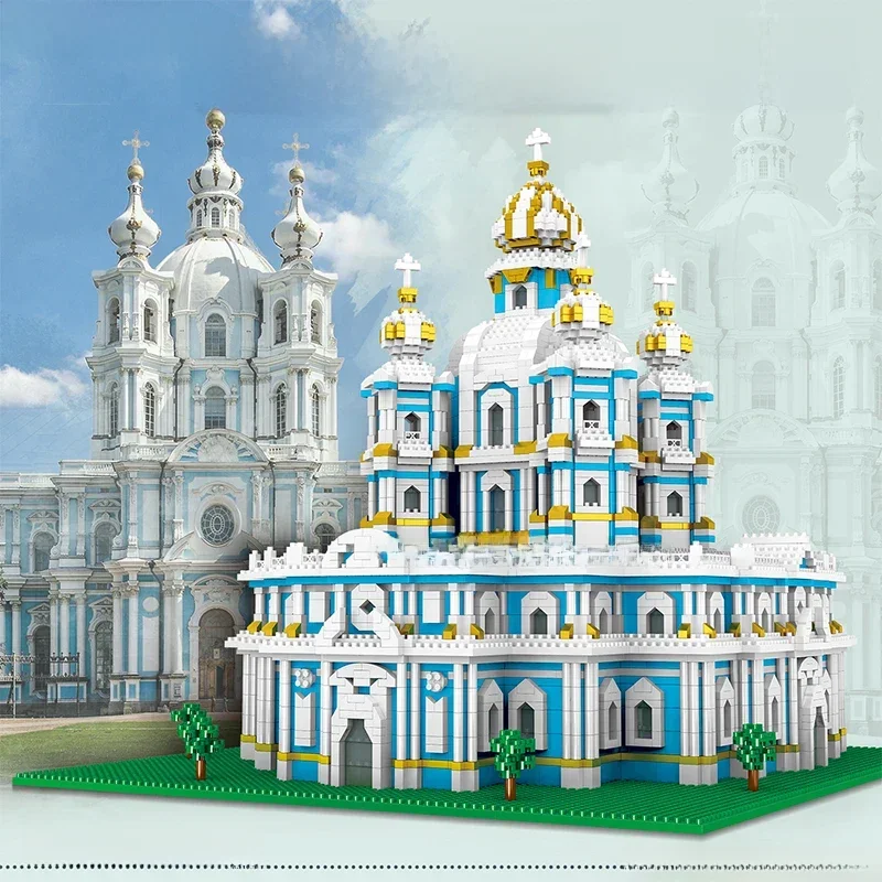 3737PCS Smolny Kerk Model Bouwstenen Wereldberoemde Attracties Architectonische Street View Bricks DIY Speelgoed Vakantiegeschenken - afbeelding 2