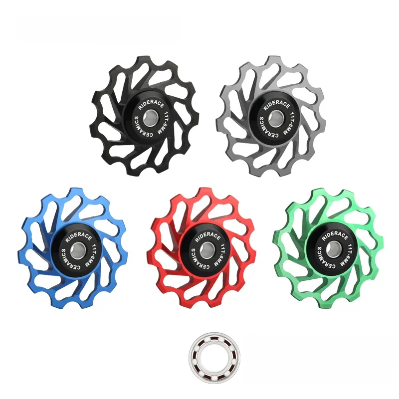 AliExpress riderace Bicycle Ceramic Pulley Rear Derailleur Wheel 11T Guide Bearing Jockey Pulley For Shimano Sram Road Bike 4mm 5mm 6mm MTB Part