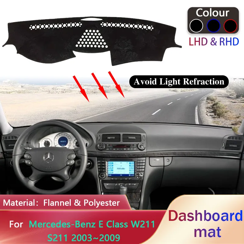 

Car Dashboard Pad for Mercedes-Benz E Class W211 S211 2003~2009 Liner Anti-Slip Mat Sunshade Dashmat Carpet Rug Cover Accessorie