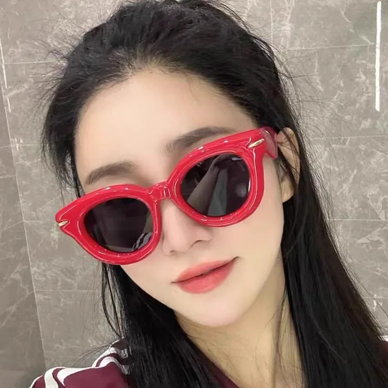 Candy Color Large Frame Sunglasses Round Frame Party Sunglasses