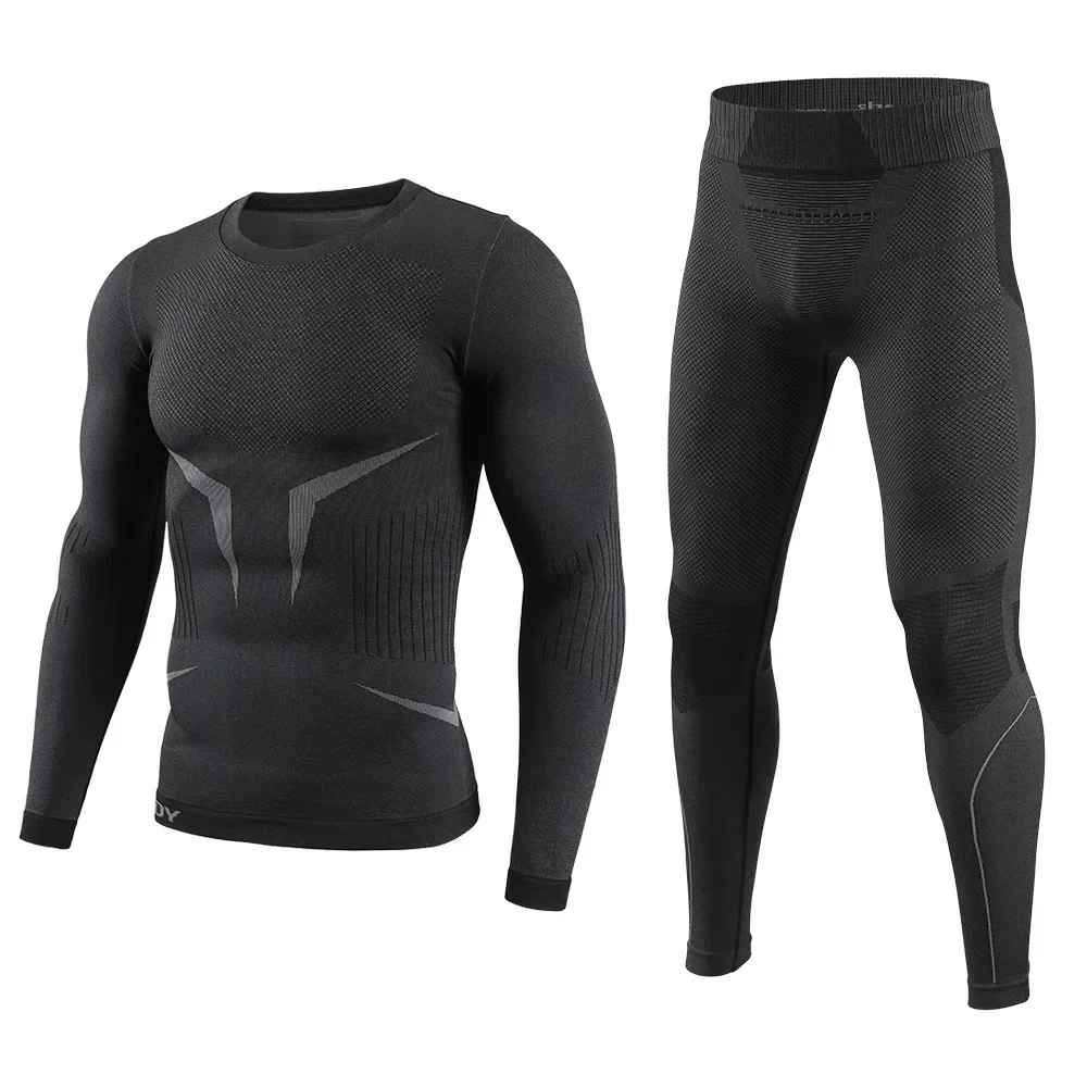 AliExpress NONE Men Sport Thermal Underwear Suits Outdoor Cycling Compression Sportswear Quick Dry Breathable Clothes Fitness Running Tracksuits