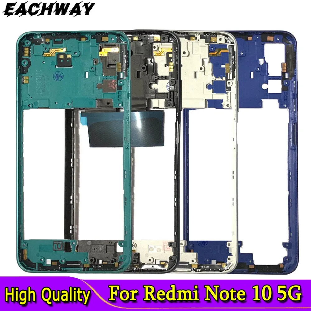 

6.5" Middle Frame For Xiaomi Redmi Note 10 5G With Power Volume Button Housing Case Replacement For Redmi Note10 5G Middle Frame