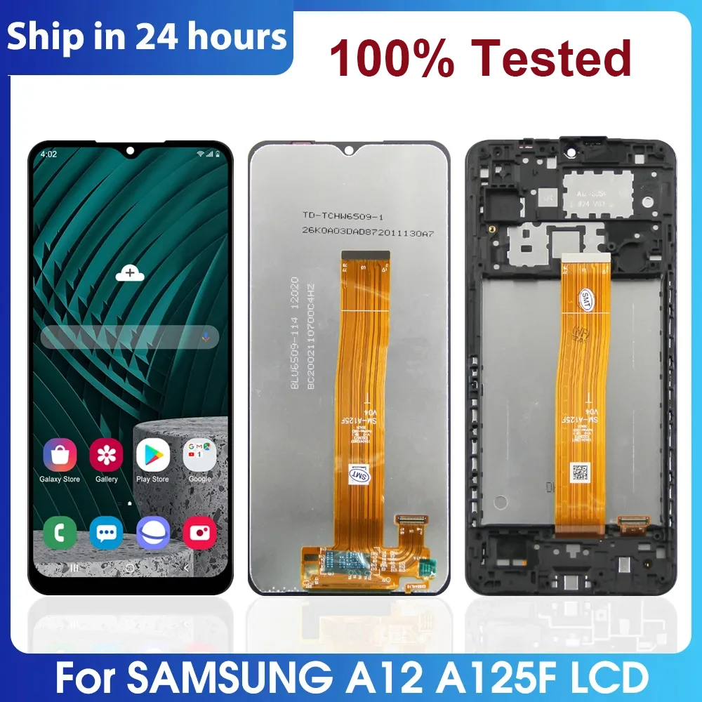 

6.5" 100% Tested For Samsung Galaxy A12 LCD Display For Samsung A12 A125F with Frame Touch Screen Digitizer Replacement Parts