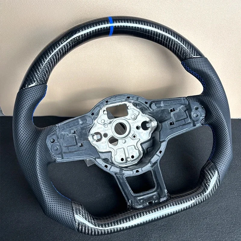 Koolstofvezel Stuurwiel Leer Alcantara Voor Volkswagen Golf 7 7.5 GTI GTD GTE R 2013-2020 Polo GTI Tiguan passat DSG - afbeelding 2