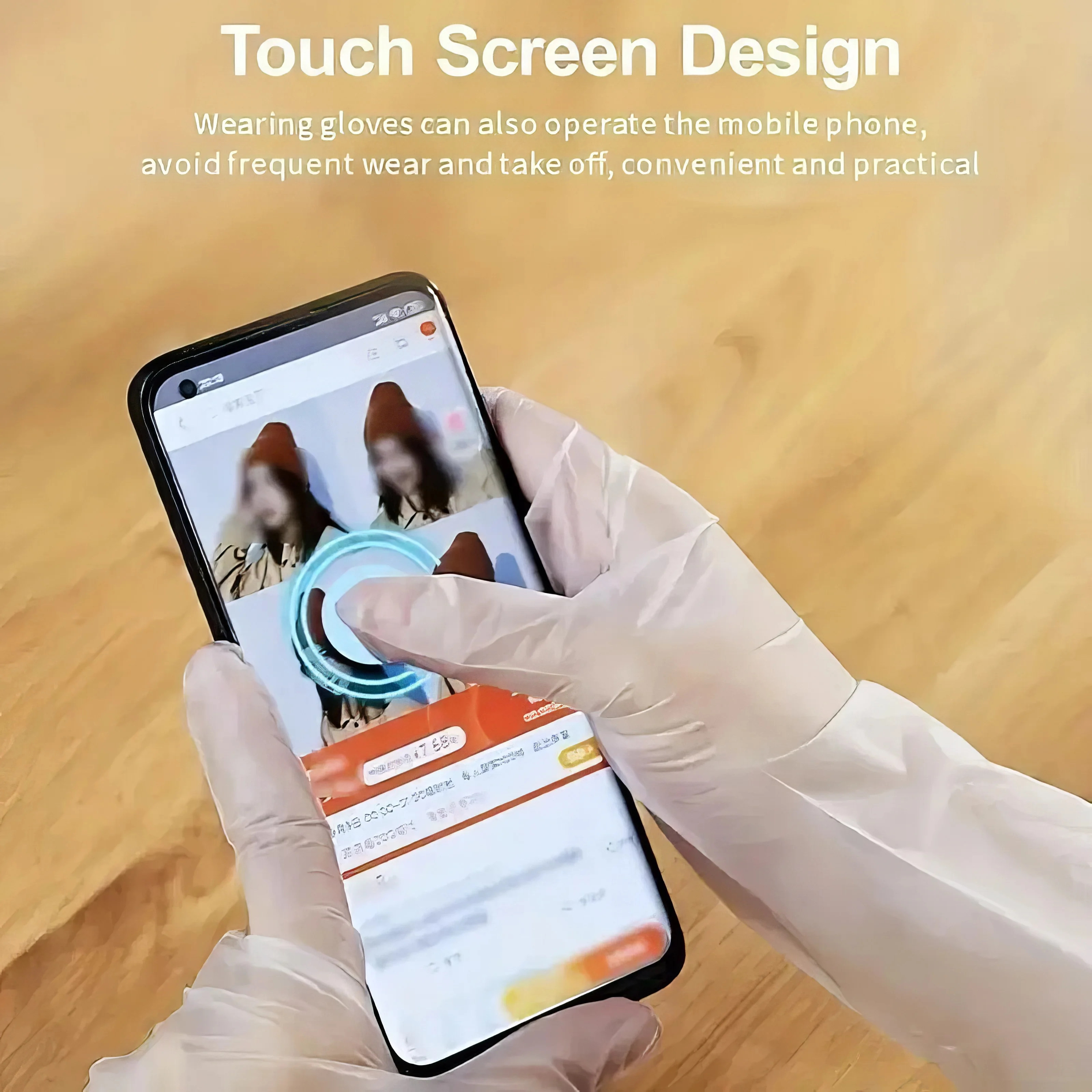 ถุงมือใสแบบใช้แล้วทิ้งเกรดอาหาร 300 ชิ้น ทนน้ำมันและน้ำ เครื่องมือพิเศษสำหรับการนวดและอบในครัว