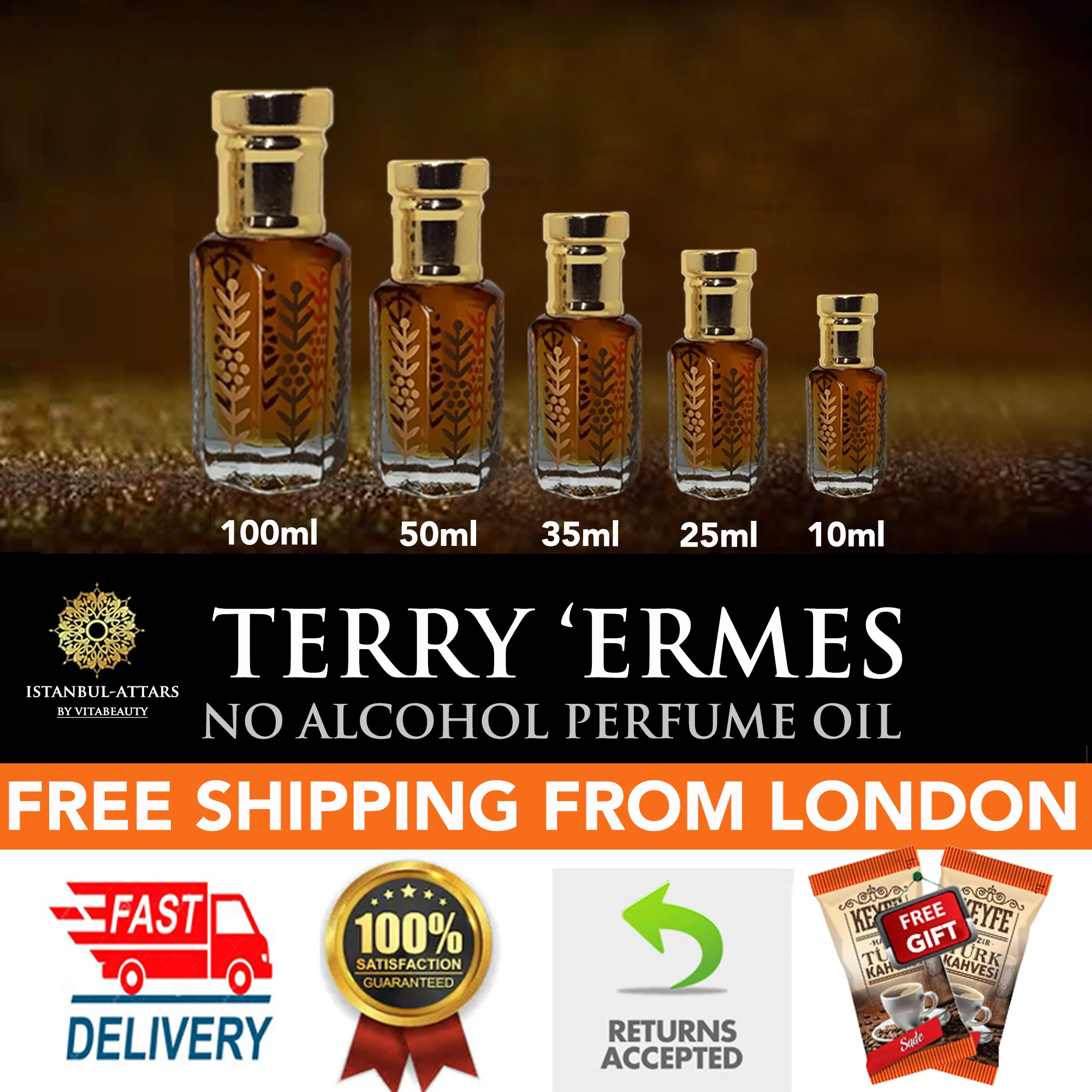 TERRY \'ERMES inspired CONCENTRATED-STRONG ALCOHOL FREE PERFUME OIL