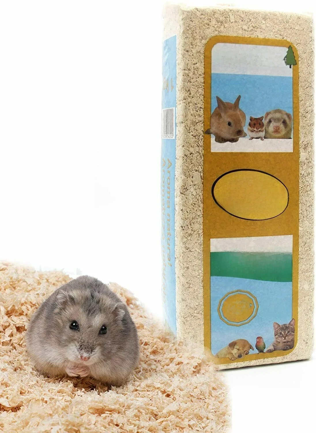 Virutas de madera lecho higienico serrín para gato hámster conejo loro ardilla ..
