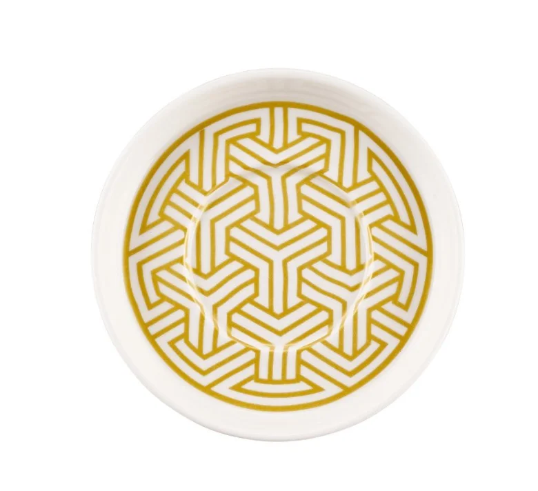 

Tea Plate, Decorative Tea Plate, Handmade Geometric Pattern Tea Plate