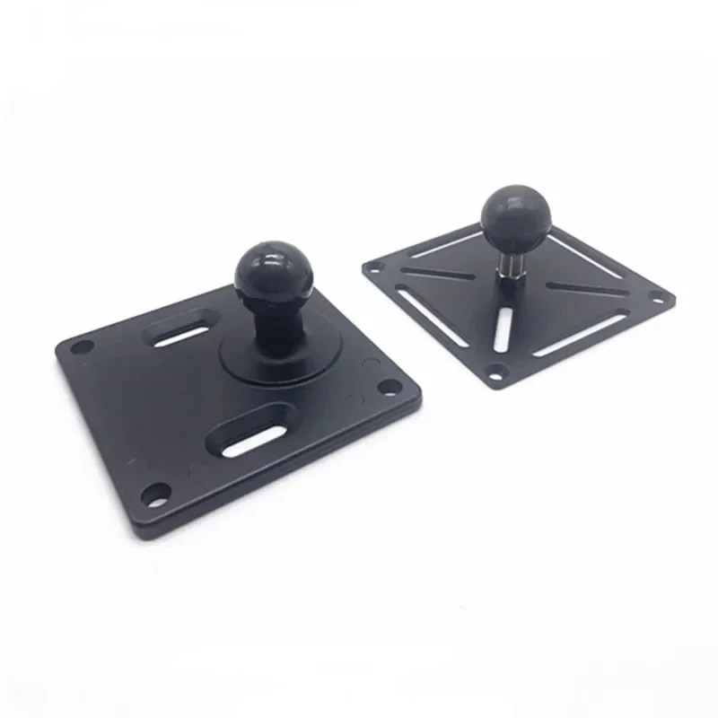 1-calowy adapter głowicy kulowej Aluminiowa kwadratowa podstawa montażowa 1-calowy gumowy wspornik głowicy kulowej 75x75 mm do płyty standardowej VESA — zdjęcie produktu 7