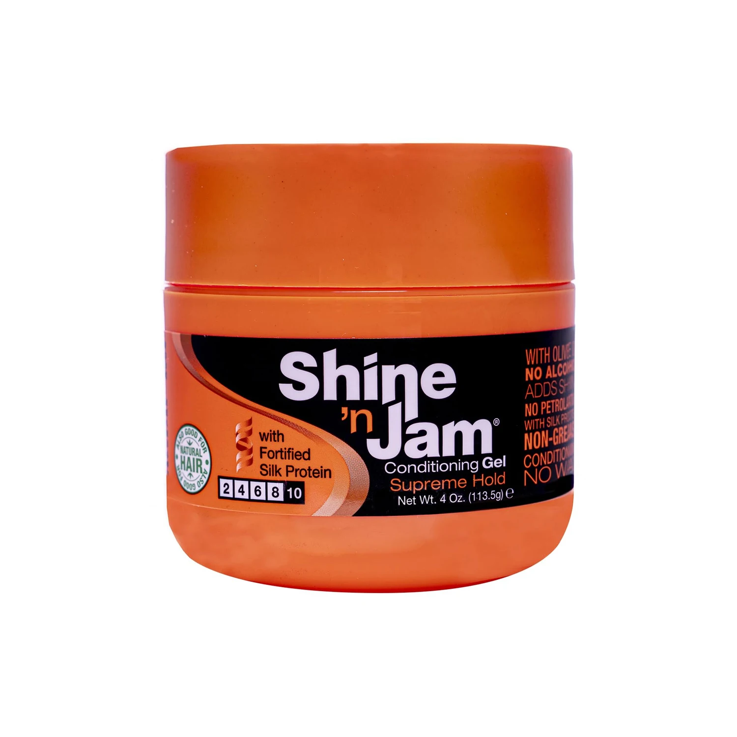 2Pack Deal Ampro Shine 'n Jam Conditioning Gel Supreme Hold 4oz - Maximum Hold, Non-Flaky, Conditions Hair