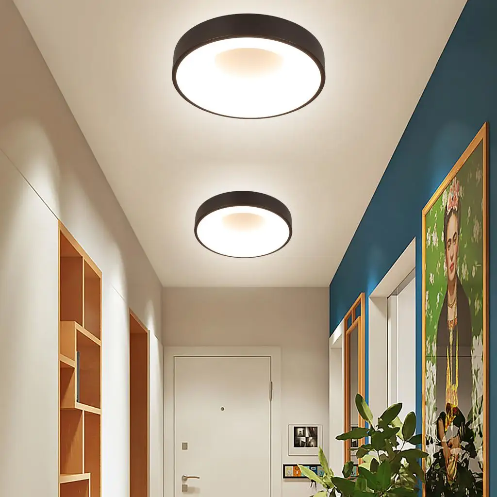 

Nordic Simple Led Ceiling Lamp Living Dining Bedroom Bathroom Creative Round Ceiling Light Home Decor Indoor Luster Luminaire