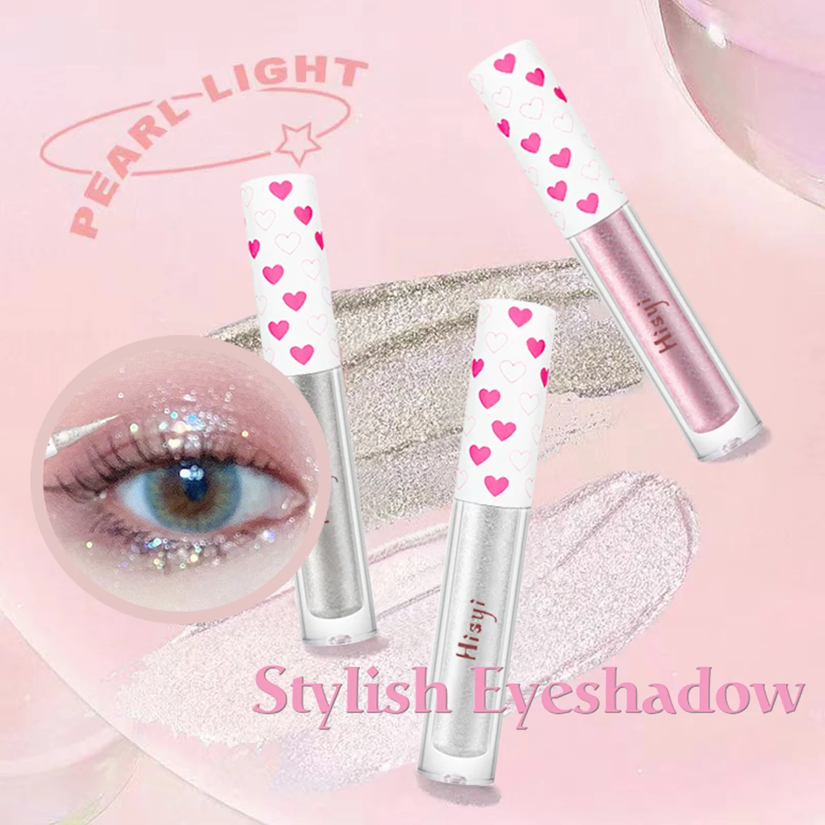 HISYI Gorgeous Makeup of Liquid Eyeshadow – Pearlescent Glow, Easy Application, Long-Lasting Sparkle