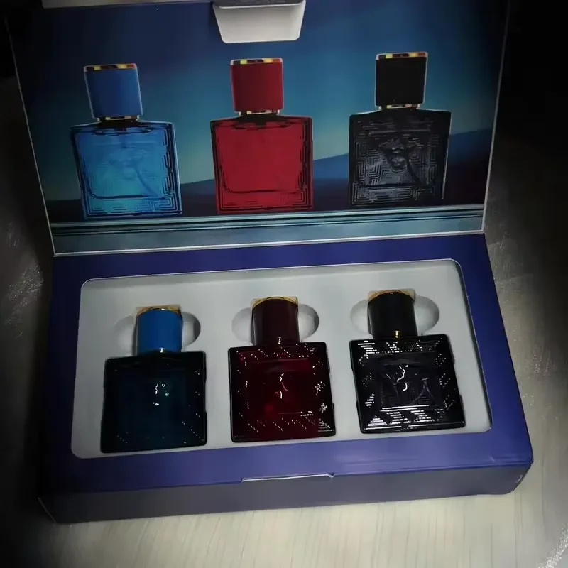 Men Perfume Gift Set 3Pcs Eros Cologne Long Lasting Light Fragrance Woody Scent Male Parfum Spray Luxury Gift Box For Men Birthday Present view 3