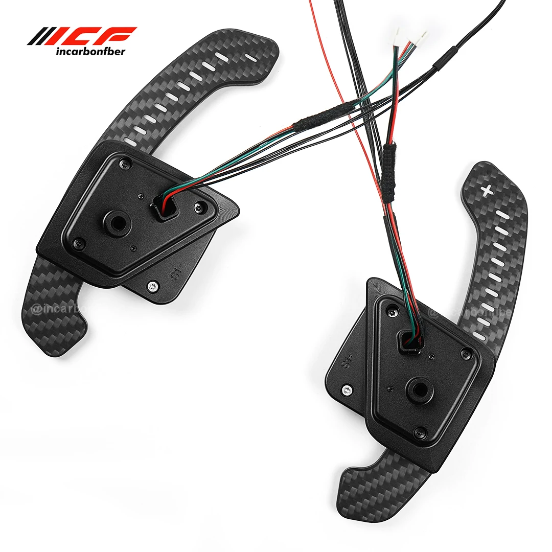 

ICF Steering Wheel LED Magnetic Paddle Shifters For Skoda 2019 Octavia VRS Cerbon Fiber LED Shift Paddle Extensions