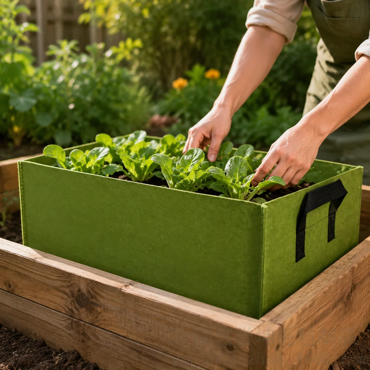 Square Felt Growing Bucket Plant Growth Bag Multi-Functional Vegetable Plant Non-Woven Felt Growing Bag