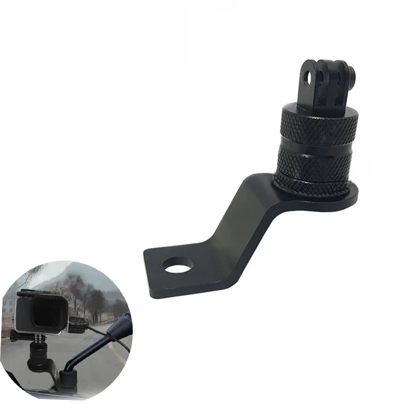 Do Gopro 13 12 Akcesoria Motocyklowe Aluminiowy wspornik CNC 360 Obróć lusterko wsteczne Mocowanie do Go Pro DJI OSMO Action Insta360 — zdjęcie 2