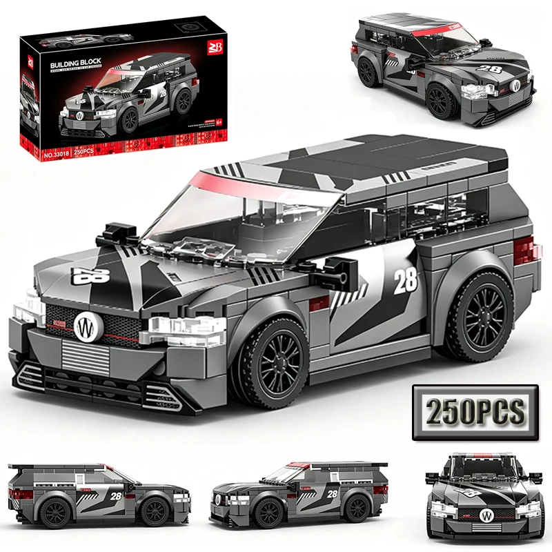 MOC Multi Style Racing Building Blocks Creative DIY Assembly Car Models Home Decor Puzzle Toy Ideal Birthday Gift