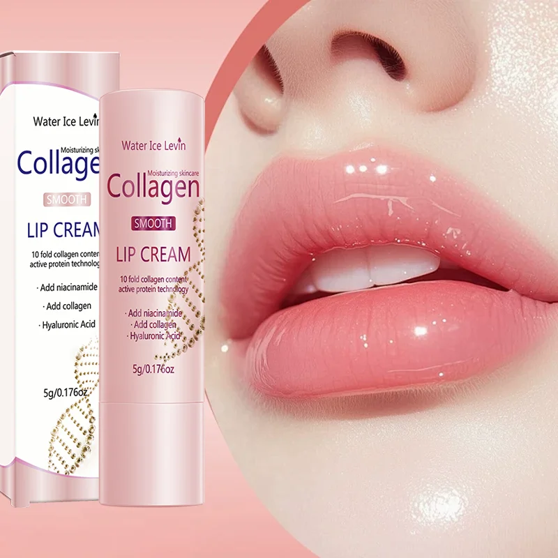 Collagen Lip Balm Niacinamide Hyaluronic‑Acid Hydrating Nourish Smooth Dry Chapped Lips Portable Daily Lip Skin Care Stick